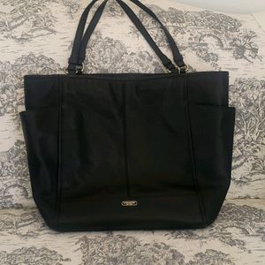 Large black COACH tote bag leather 🧚‍♂️